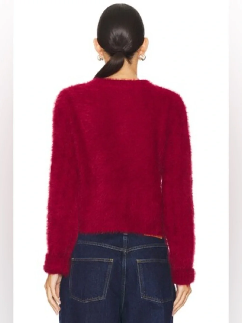 NWT Free People Celeste Cardi in Red Aged Res $168 MSRP
